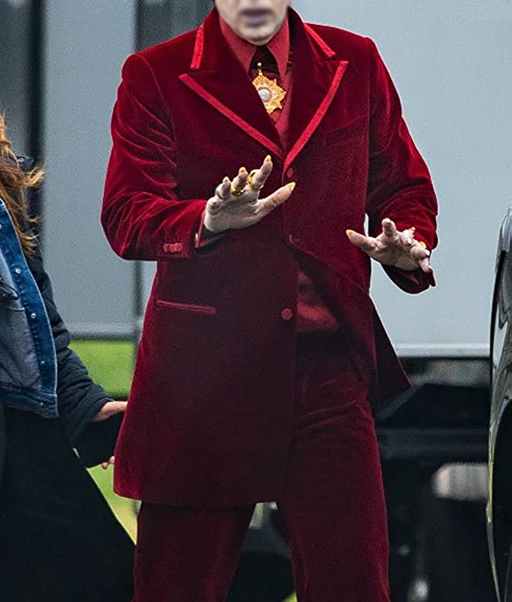 James Mens Red Velvet Suit