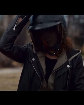 Janet Womens Black Leather Jacket
