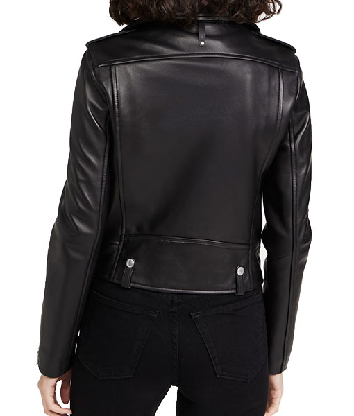 Kate Womens Black Bikers Leather Jacket