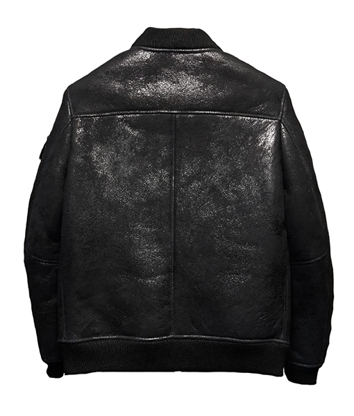 Men’s Black Flight Bomber Leather Jacket