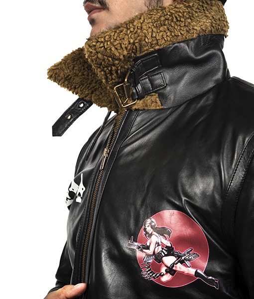 Men’s Gipsy Danger Black Shearling Jacket (2)