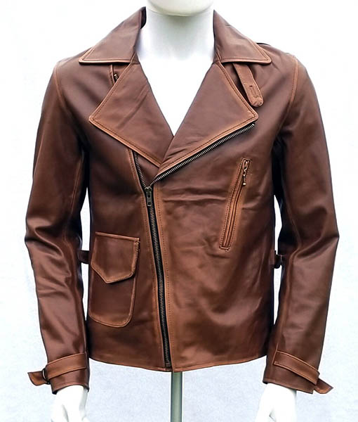 Steven Mens Brown Motorcycle Leather Jacket
