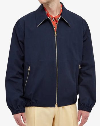 Willie Blue Mens Zipper Cotton Jacket