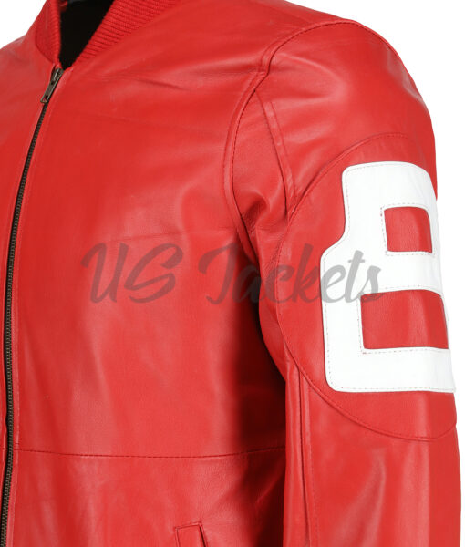 8 Ball David Red Leather Jacket