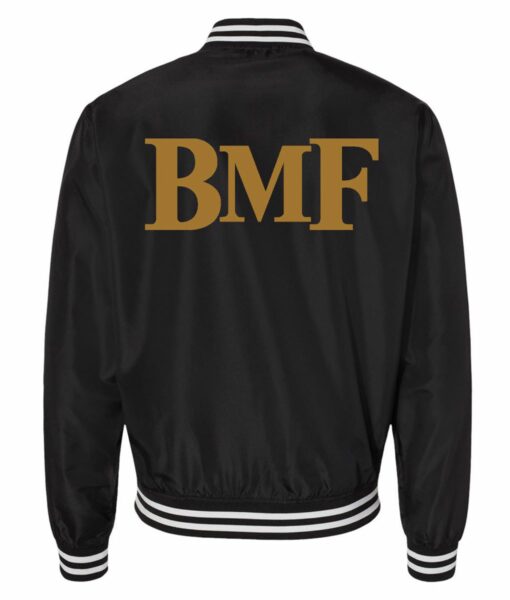 BMF Mens Black Varsity Jacket