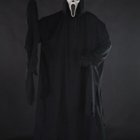 Ghost Hooded Black Costume Image