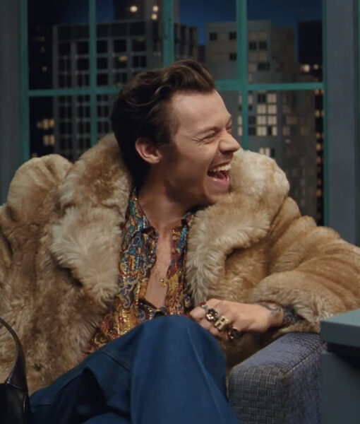 Harry Styles Mens Fur Coat