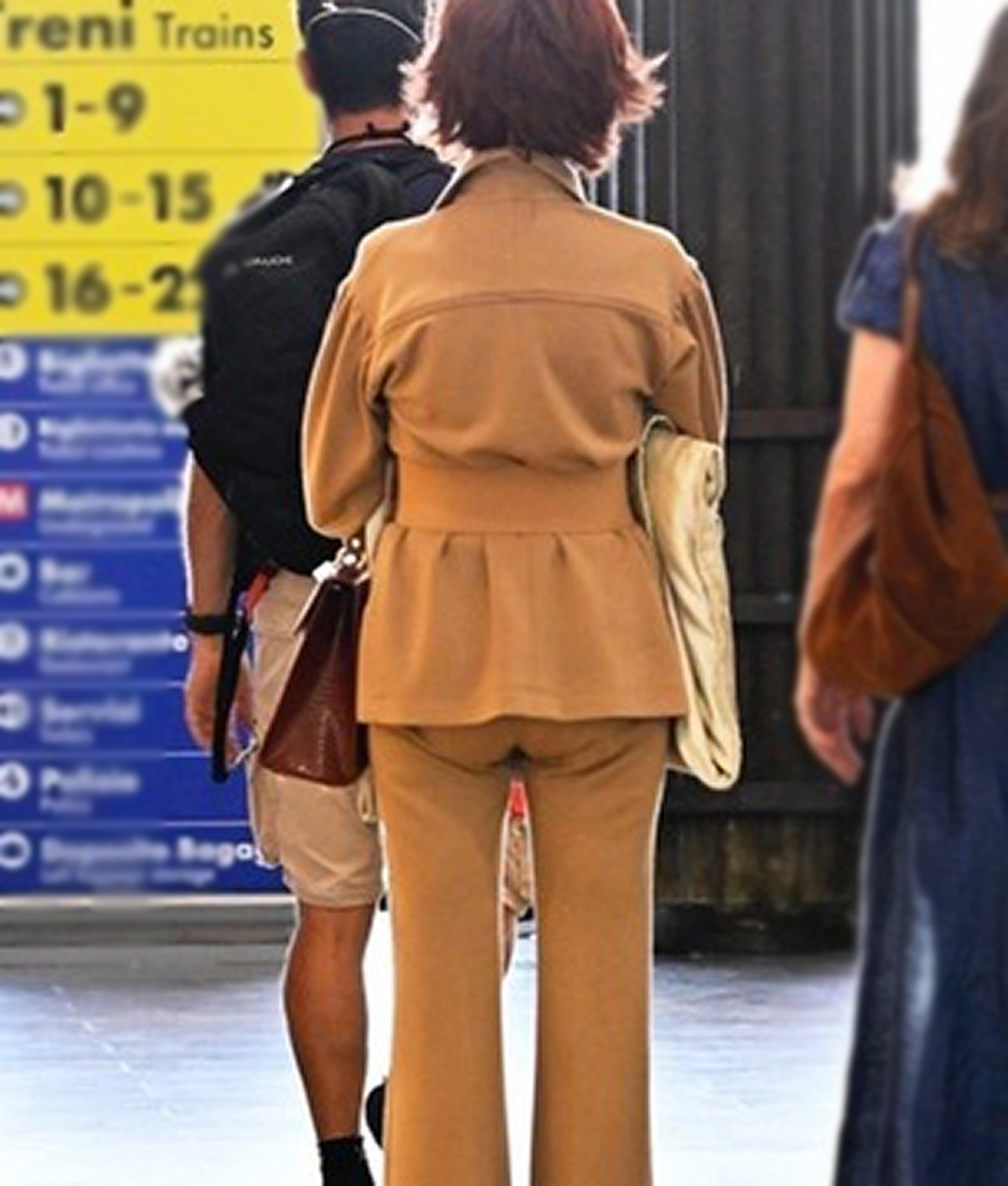 Jane Fonda Womens Brown Wool Jacket