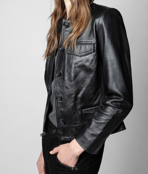 Janet New Amsterdam Black Leather Jacket