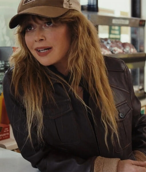 Natasha Lyonne Brown Leather Jacket