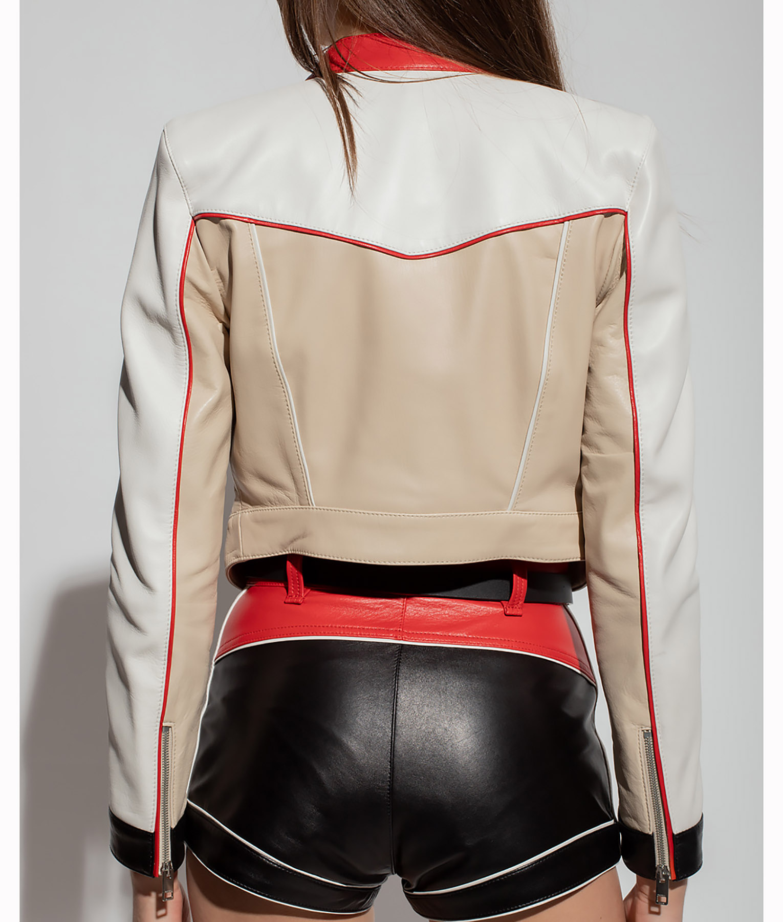 Nathalie Emmanuel White Leather Jacket