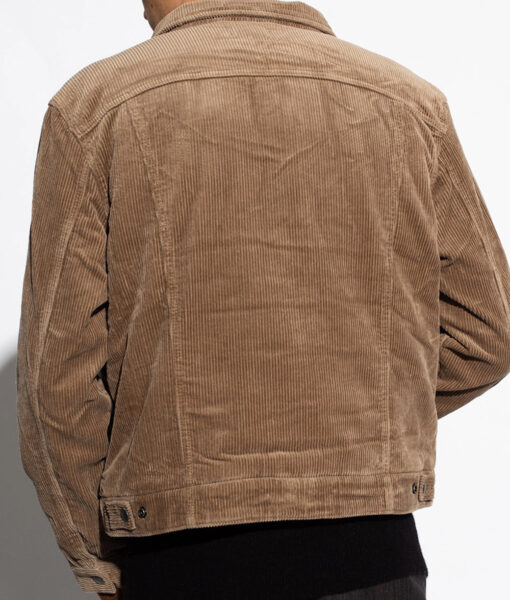 Ryan Eggold Mens Brown Corduroy Jacket