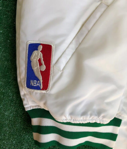 Stanley Mens Celtics White Satin Bomber Jacket