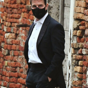 Tom Cruise Mens Black Suit