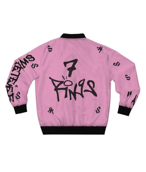 7 Rings Pink Bomber Jacket