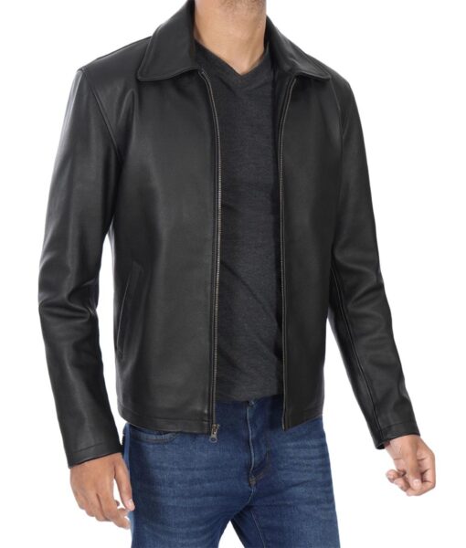 Black Harrington Leather Cowhide Jacket