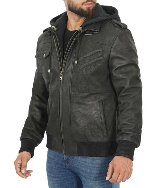 Mens Snuff Jacket With Removable Hood