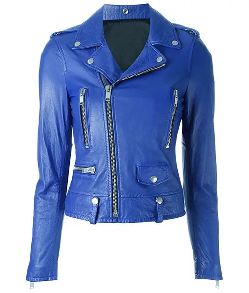 Hailey-Baldwin-Blue-Leather-Jacket-2