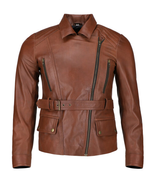 Ruth Wilson Mrs Leather Brown Coulter Jacket, His Dark Materials