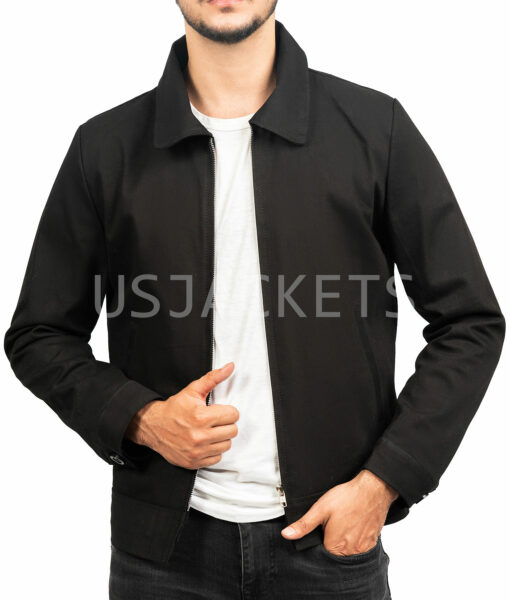 Alan Ritchson Reachers’ Black Shirt Collar Jacket