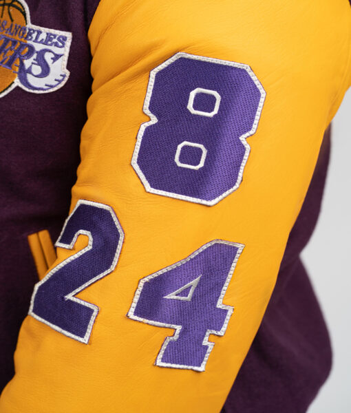 Men’s Kobe Bryant Mamba Los Angeles Lakers Lettermen Jacket2