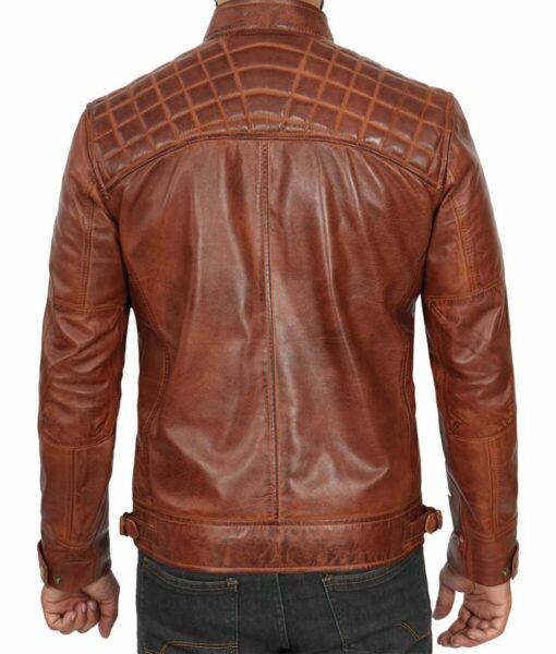 Mens Cognac Leather Jacket