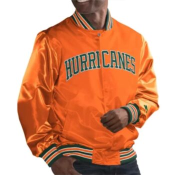 Starter Miami Hurricanes Bomber Satin Jacket