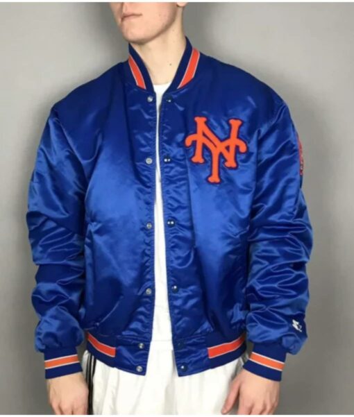 New York Mets Blue Bomber Jacket 4