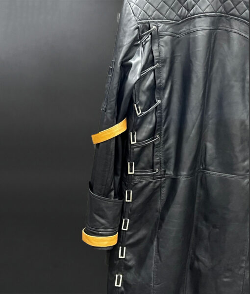 Playerunknown’s Battlegrounds Black Leather Studded Trench Coat