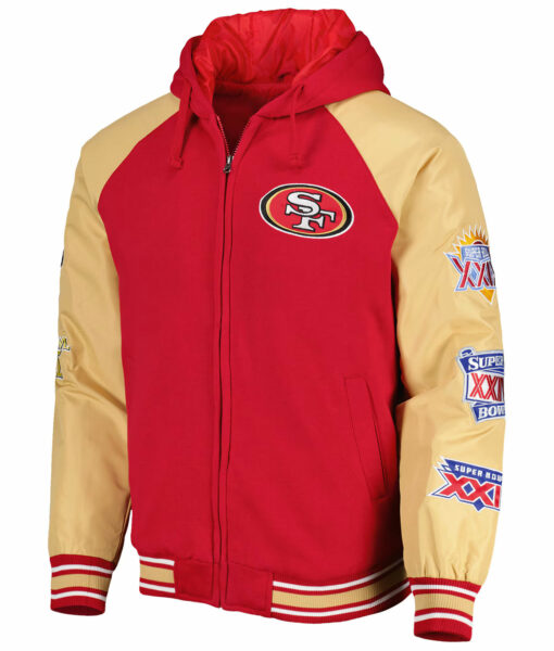 San Francisco 49ers Super Bowl Varsity Champions Hooded Jacket