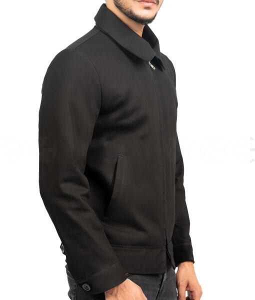 Black Shirt Collar Jacket