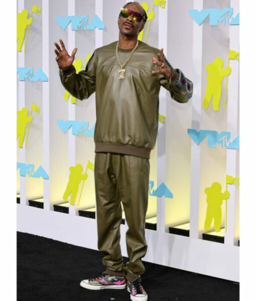 Snoop Dogg the LBC Faux Leather Olive Tracksuit