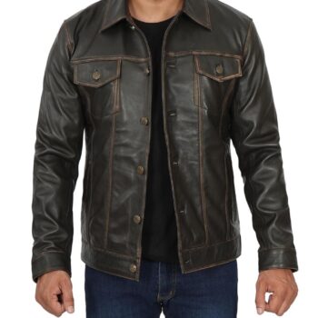 leather Trucker Jacket 
