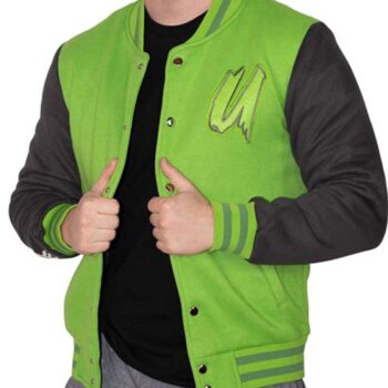 Green and Black Varsity Jacket