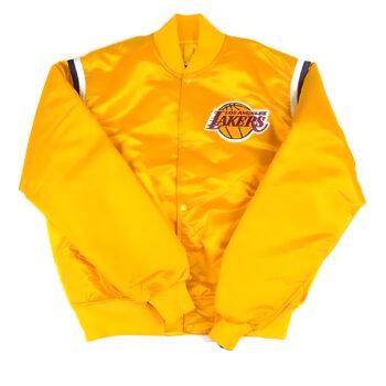 Vintage Los Angeles 80s Lakers Satin Bomber Jacket