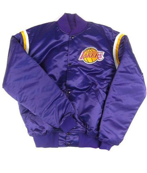 Los Angeles 80s Lakers Satin Bomber Jacket