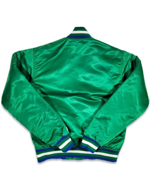 Green Full-Snap Satin Jacket