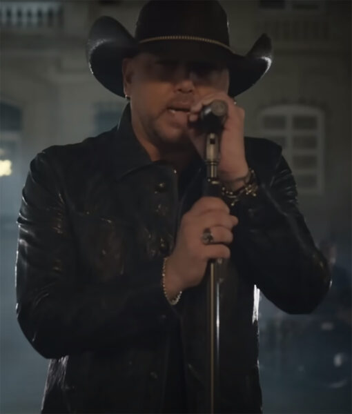 Try That in A Small Town" Jason Aldean Black Leather Jacket
