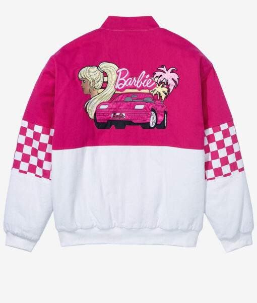 Barbie White and Pink Checkered Jacket