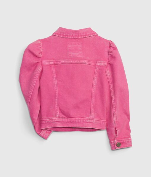 Gap × Barbie Puff Sleeve Pink Denim Jacket2