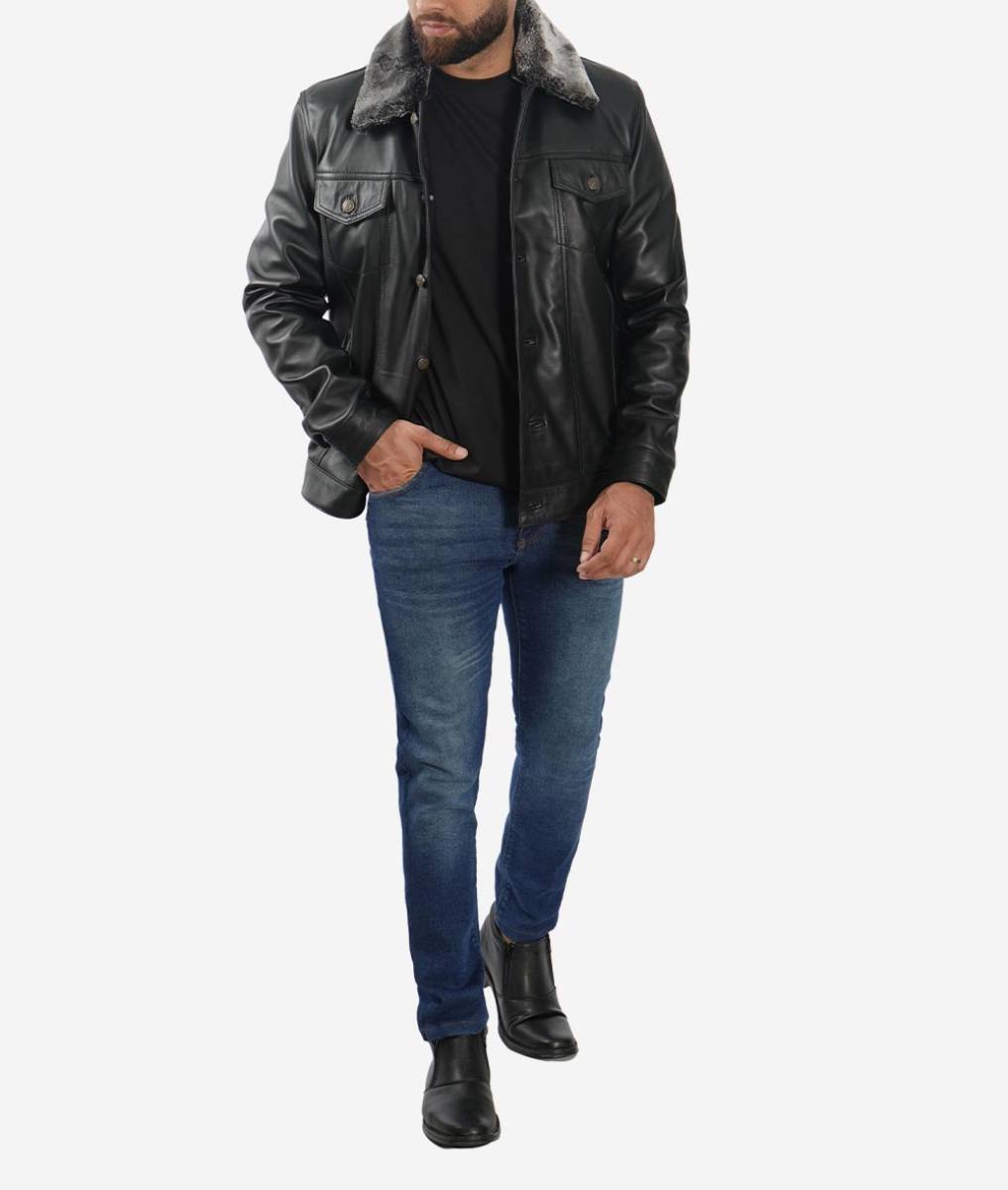 Black-shearling-trucker-jacket