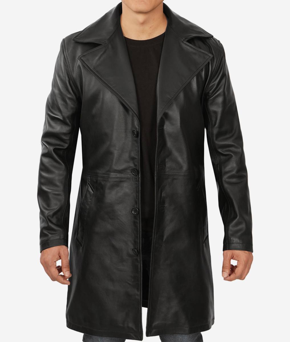 Black_Wide_Collar_Leather_Coat