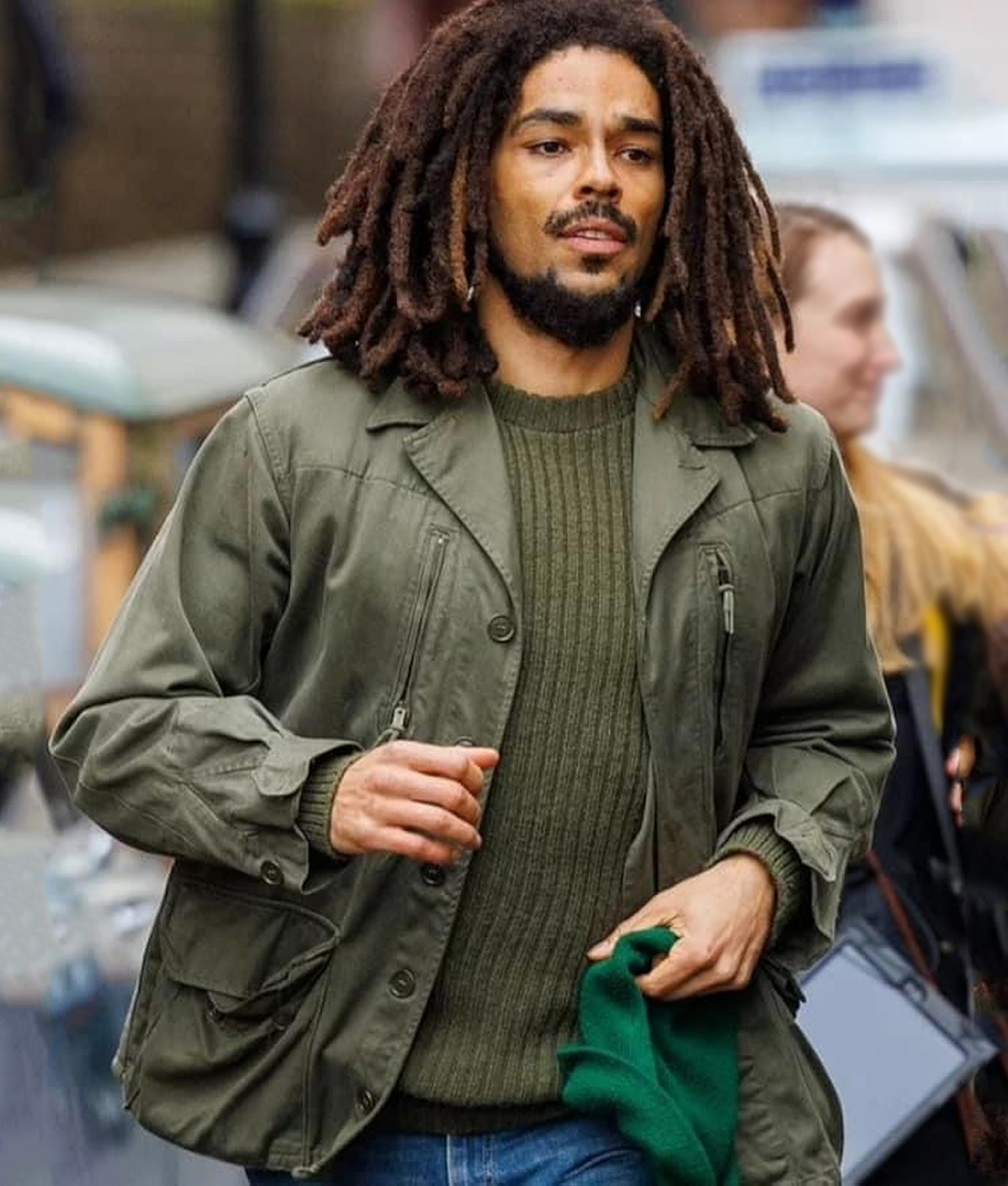 Bob Marley Green Cotton Jacket2