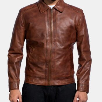 Keanu Reeves, John Wick Distressed Inferno Brown Leather Jacket for Men's