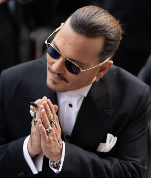Johnny Depp Cannes Festival Black Blazer