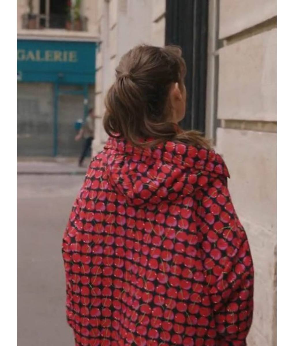 Emily-Cooper-Emily-In-Paris-S03-Lily-Collins-Cherries-Hooded-Jacket
