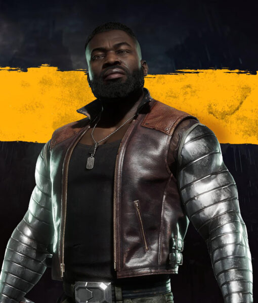 Jax Briggs Mortal Kombat 11 Brown Leather Vest