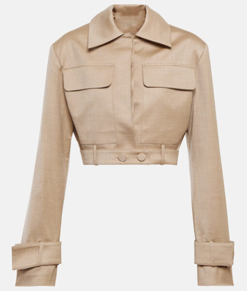 Meredith Duxbury Cotton Cropped Wool-Blend Jacket