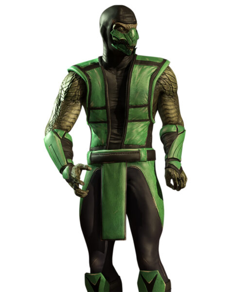 Mortal Kombat 3 Reptile Green & Black Leather Jacket