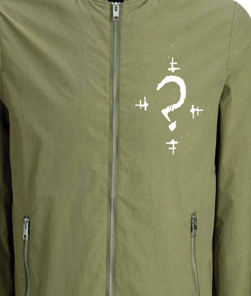 Riddler-Green-Cotton-Bomber-Jacket-Close-Up